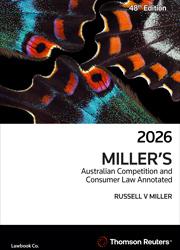 Miller's Australian Competition and Consumer Law Annotated e48