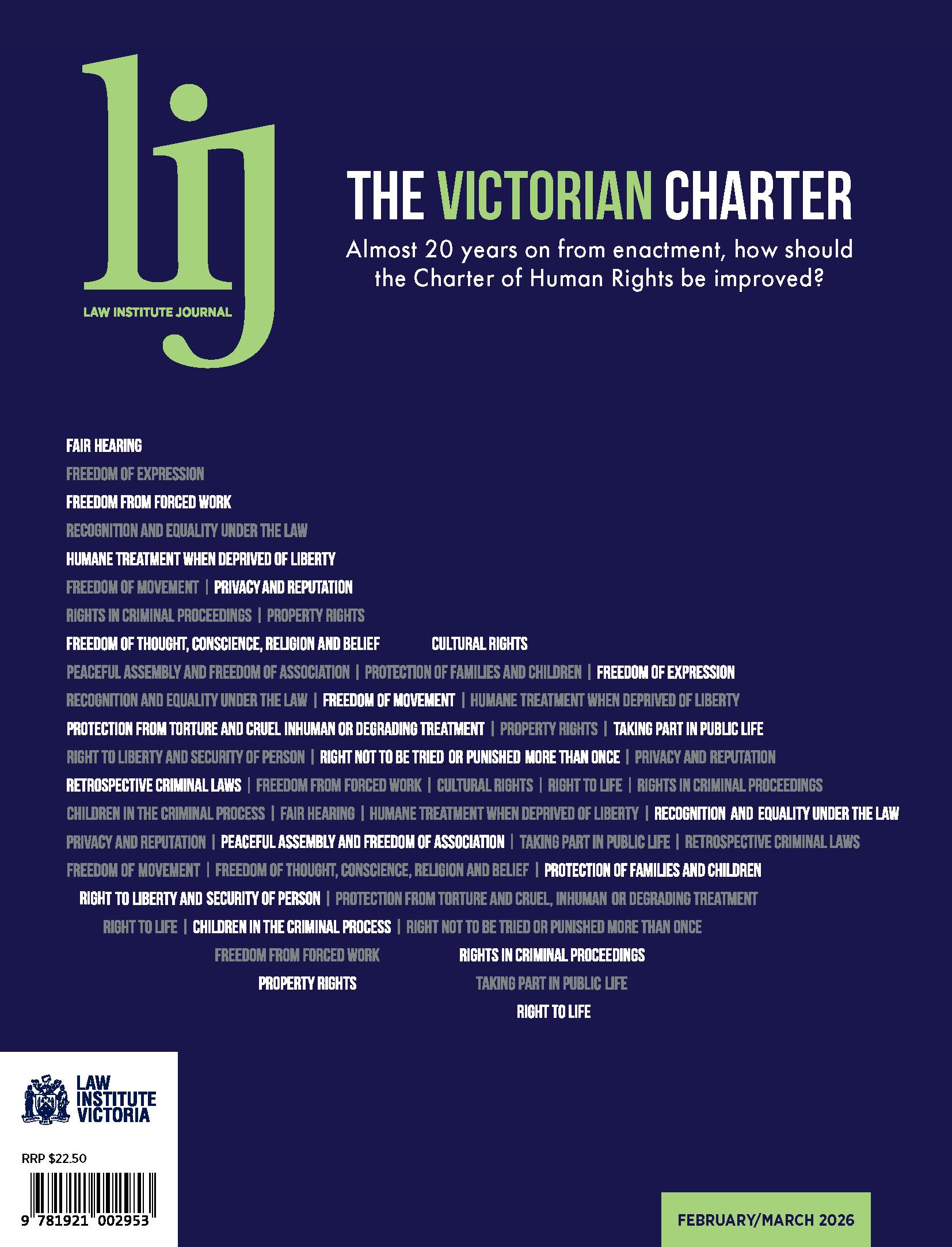 Law Institute Journal: February/March 2026 (Hardcopy)